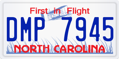 NC license plate DMP7945