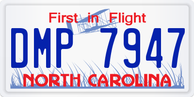 NC license plate DMP7947