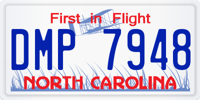NC license plate DMP7948