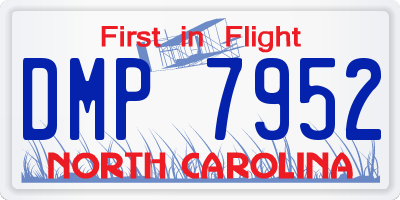 NC license plate DMP7952