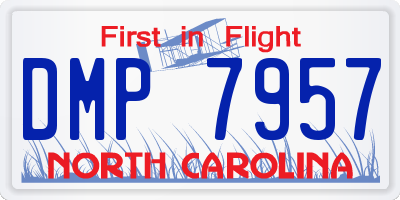 NC license plate DMP7957