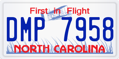 NC license plate DMP7958