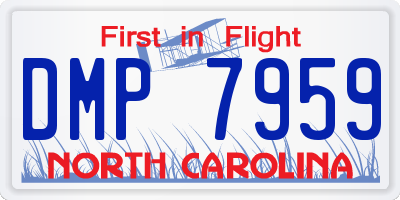 NC license plate DMP7959