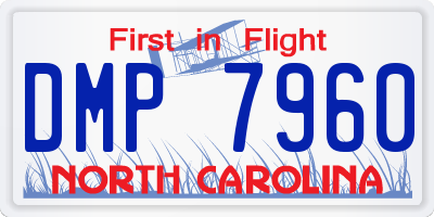 NC license plate DMP7960