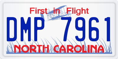 NC license plate DMP7961