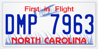 NC license plate DMP7963