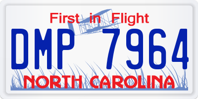 NC license plate DMP7964