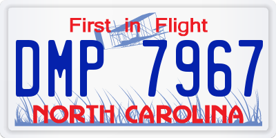 NC license plate DMP7967