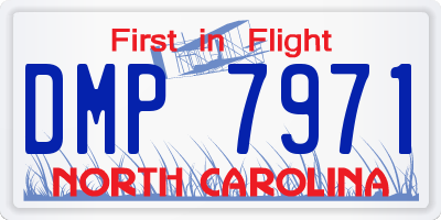 NC license plate DMP7971