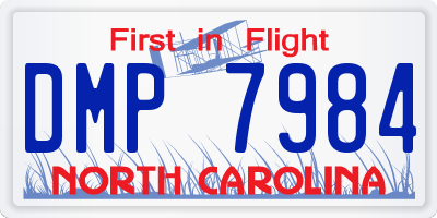 NC license plate DMP7984