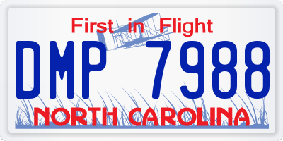 NC license plate DMP7988