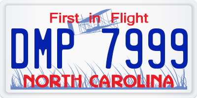 NC license plate DMP7999