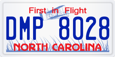 NC license plate DMP8028