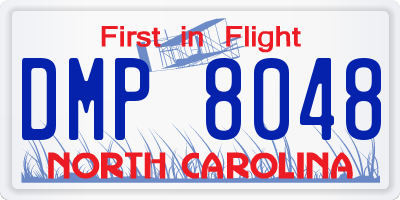NC license plate DMP8048