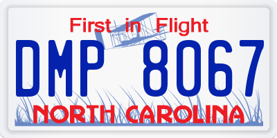 NC license plate DMP8067