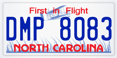 NC license plate DMP8083