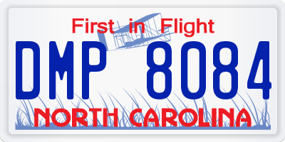 NC license plate DMP8084