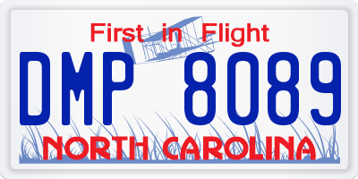 NC license plate DMP8089
