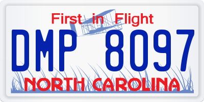 NC license plate DMP8097