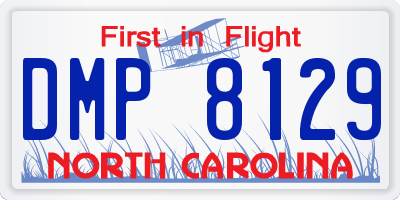 NC license plate DMP8129