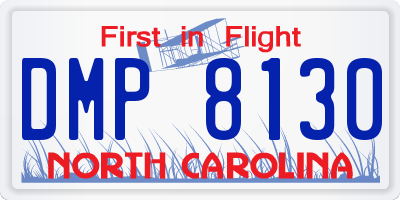 NC license plate DMP8130