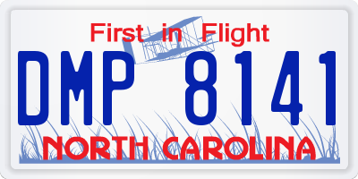NC license plate DMP8141