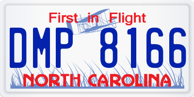 NC license plate DMP8166