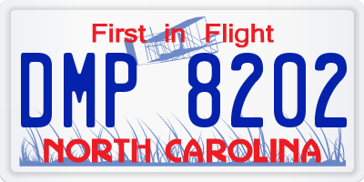 NC license plate DMP8202