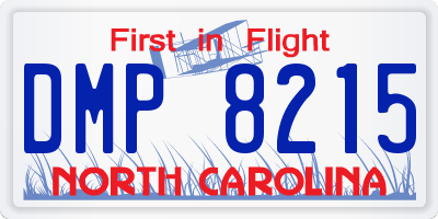 NC license plate DMP8215