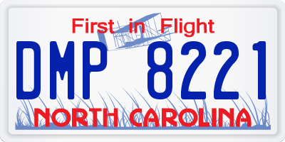 NC license plate DMP8221