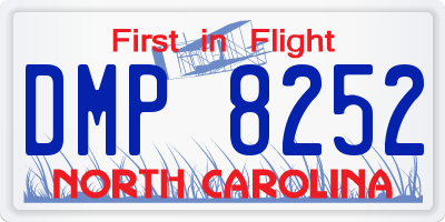 NC license plate DMP8252