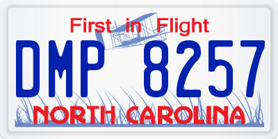 NC license plate DMP8257