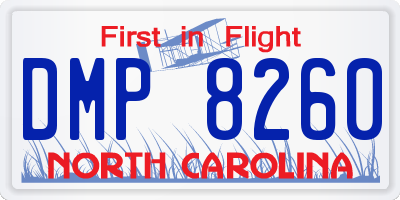 NC license plate DMP8260