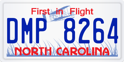 NC license plate DMP8264