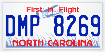 NC license plate DMP8269