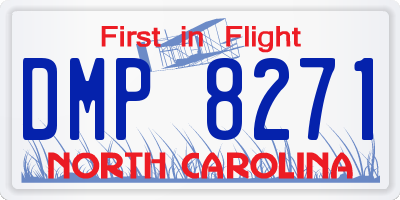 NC license plate DMP8271