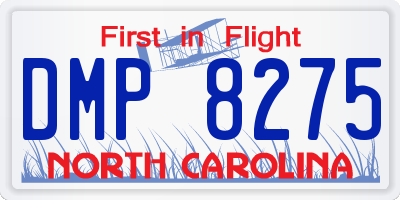 NC license plate DMP8275