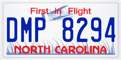 NC license plate DMP8294
