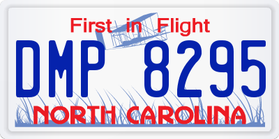 NC license plate DMP8295