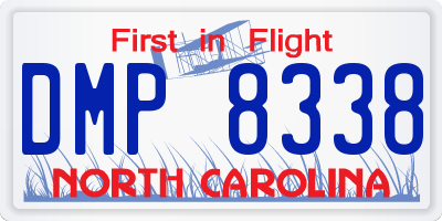 NC license plate DMP8338