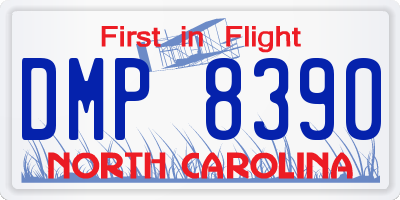 NC license plate DMP8390
