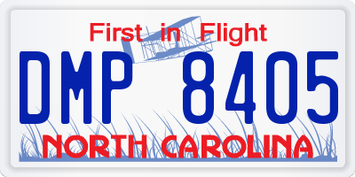 NC license plate DMP8405
