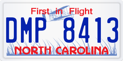 NC license plate DMP8413