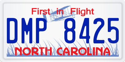 NC license plate DMP8425