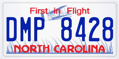 NC license plate DMP8428