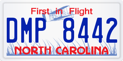 NC license plate DMP8442