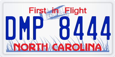 NC license plate DMP8444