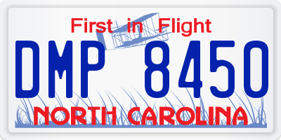 NC license plate DMP8450