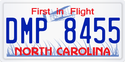 NC license plate DMP8455