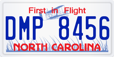 NC license plate DMP8456